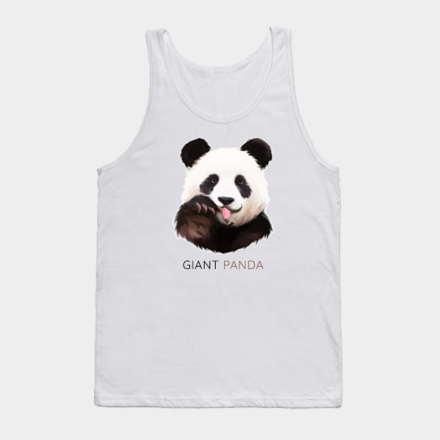 Giant panda (Ailuropoda melanoleuca) Tank Top by AmazighmanDesigns